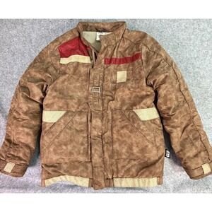Kids Star Wars Jacket Brown Faux Leather Rebel Alliance PO Cosplay Size 9/10